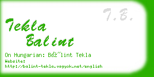 tekla balint business card